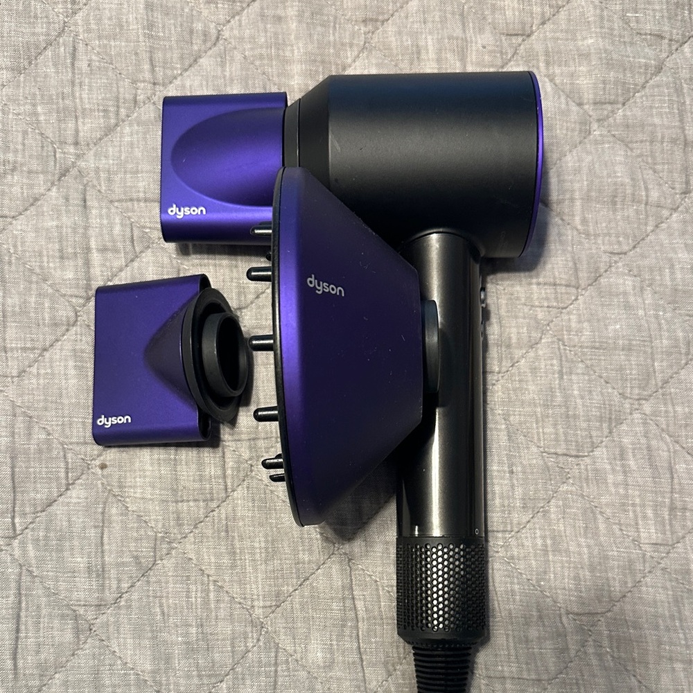 Dyson Black and Purple Hair Dryer Set